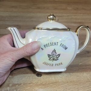 Sadler White Irredecent Single Teapot / Jasper Souvenier